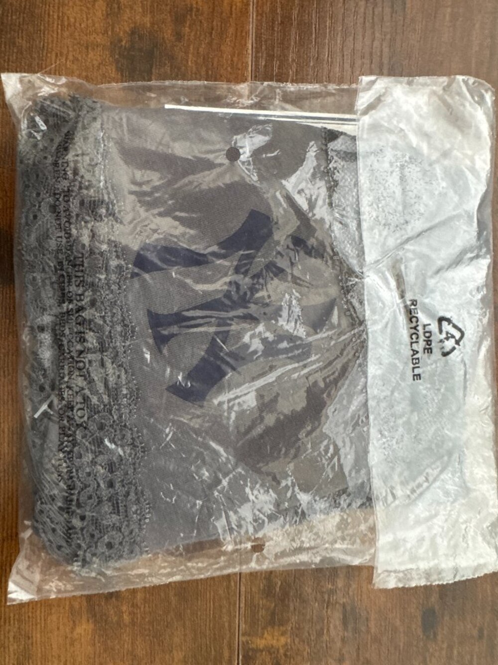 PINK Victoria's Secret X MLB Collab Gray Lace Hipster Panty